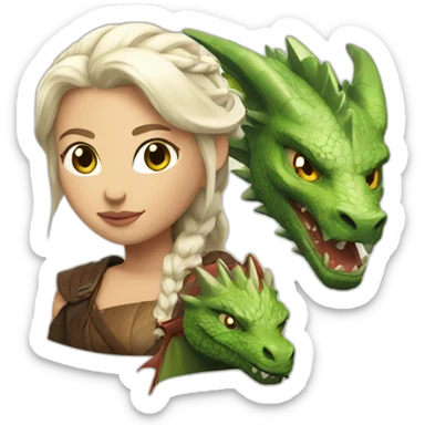 khaleesi with dragon sticker