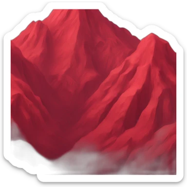 A red mountain sticker