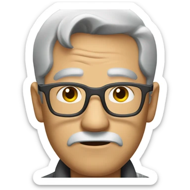 man from Disney up grey hair glasses grumpy face sticker