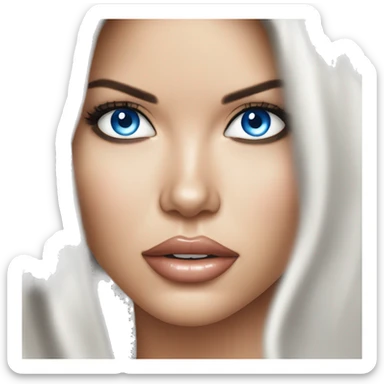 Adriana Lima. Blue eyes. sticker