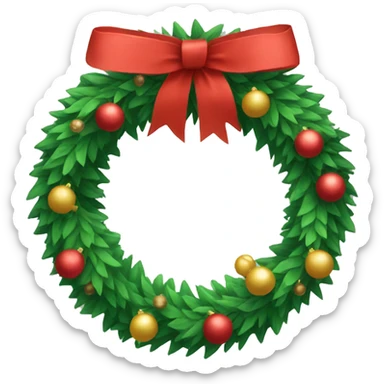 christmas wreath  sticker