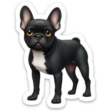 Black Frenchie standing sticker