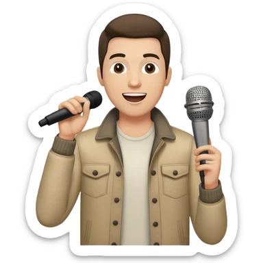 Happy Rock Pop Music Male Singer in his 30s sticker