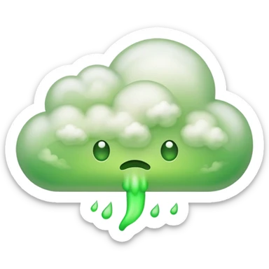 a green fart gas sticker