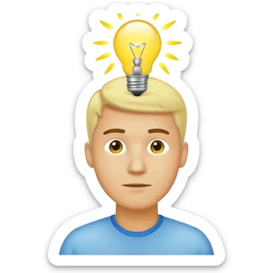 ligth man had an idea sticker