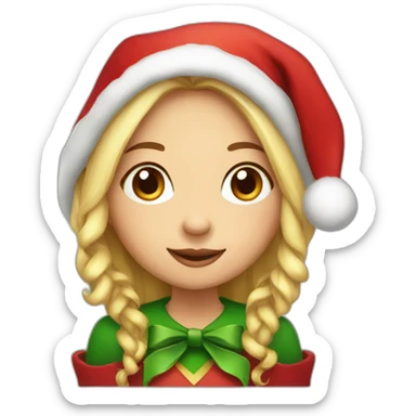 Christmas elf girl sticker