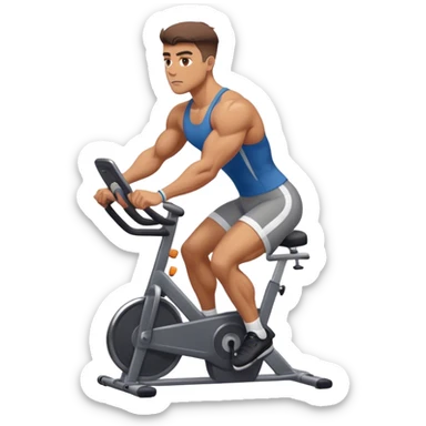 buff guy stationary bike sticker