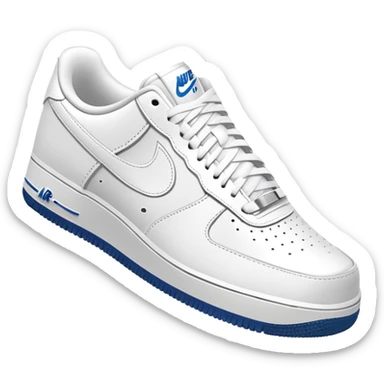 Classic white Nike Air Force 1 low top sneaker with air cushioning sticker