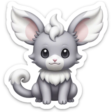 Minccino-Espurr-Cinccino-creature-hybrid sticker