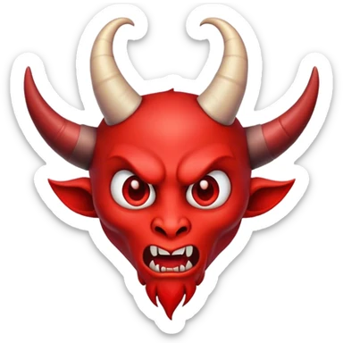 The devil horn in the heart sticker