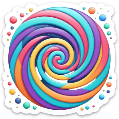 Retro style multiverse sticker