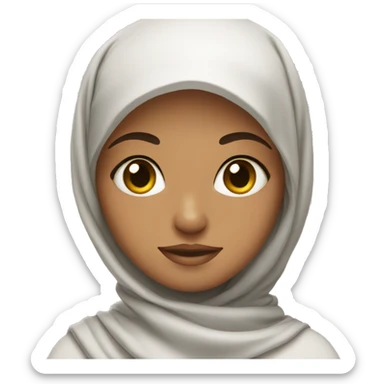 girl in Mecca with headscarf sticker