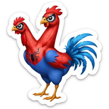 Spiderman but hes a chicken sticker