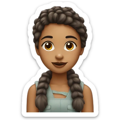 girl mixed with a racoon animal but more realistic sticker