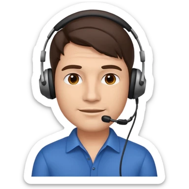 Male brunette movie producer  sticker