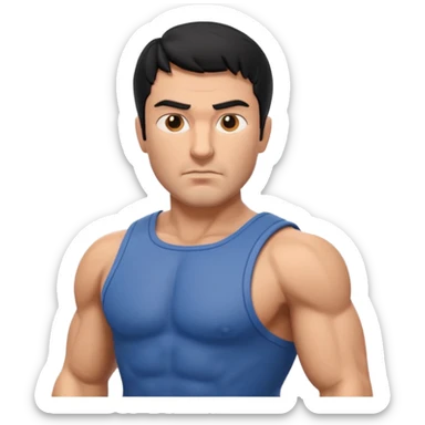 crea a un griego estoico, muy musculoso 3d sticker