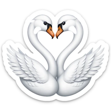Two swan making a heart 💗 sticker