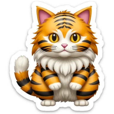 Purugly-Fakémon-hybrid-creature (full body)  sticker