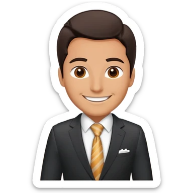 Happy customer testimonial with five star rating and success quote sticker