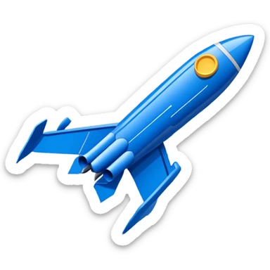 blue blueprint with a dashed line connecting a start point and a destination point sticker