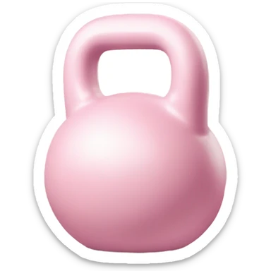 Pastel pink kettlebell sticker