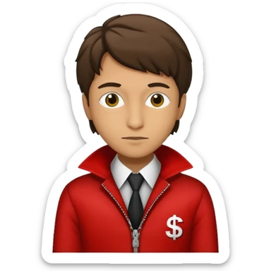 Tokyo in Money Heist, realistic sticker
