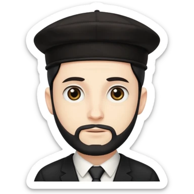 Jewish man with Jewish hat sticker