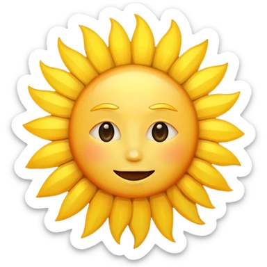 good morning text with the sun sticker
