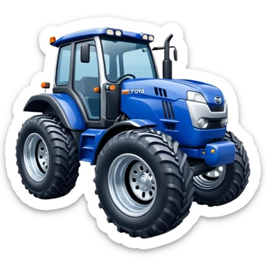 Silver Chrome Tractor tires on glossy dark blue body 2025 Toyota 86 off-road rally car  sticker