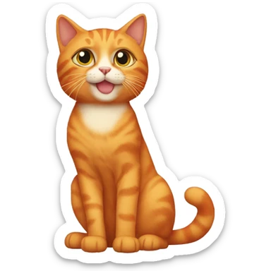 Orange cat marsey sticker