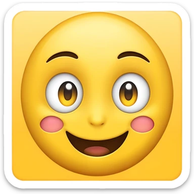 Happy emoji who turns his eyes sticker