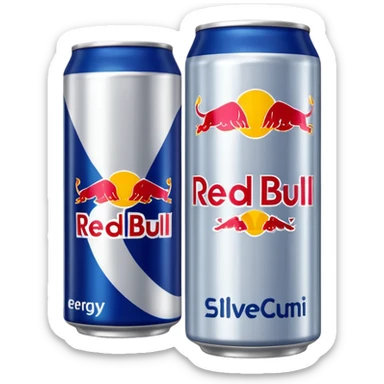 Red bull energy drink imogi for soccer players playing soccer sticker