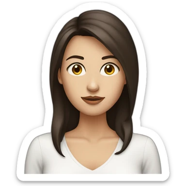 white-woman-with-dark-brown-hair-who-doesnt-want-you-here sticker