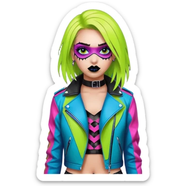 neon color Russian underground fashion  sticker