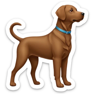 Please make a brown lab one side profile full body like this: 🐕 sticker