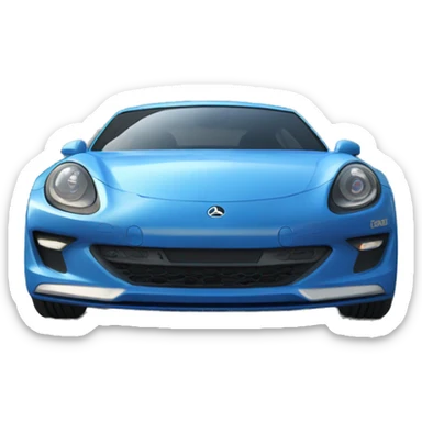 Voiture de sport alpine bleu arrondi sticker