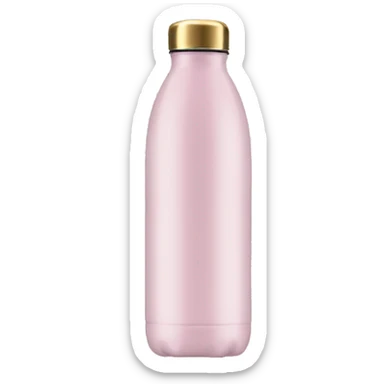 light pink water bottle gold metal lid sticker