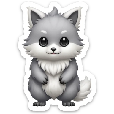 Purugly-Fakémon-hybrid-creature (full body)  sticker