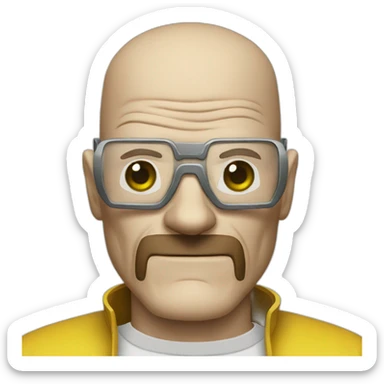 walter white wearing hazmat suit sticker
