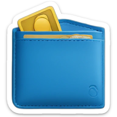 blue colour pocket wallet sticker