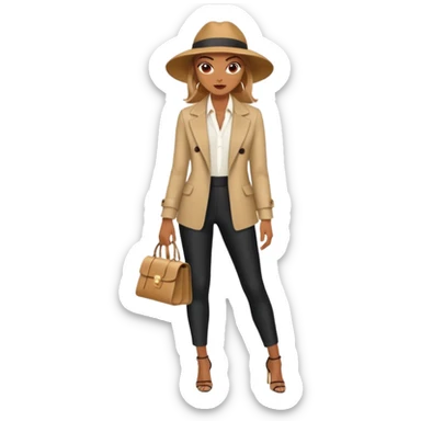 a fashion model slaying on the runway sticker