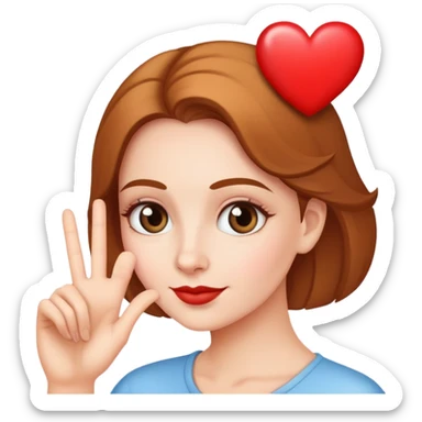 Lady with an I love Stuart sign sticker