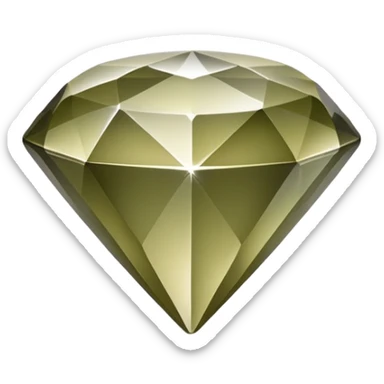 Cinematic realistic emoji khaki diamond, smooth curves, clean modern look.” sticker