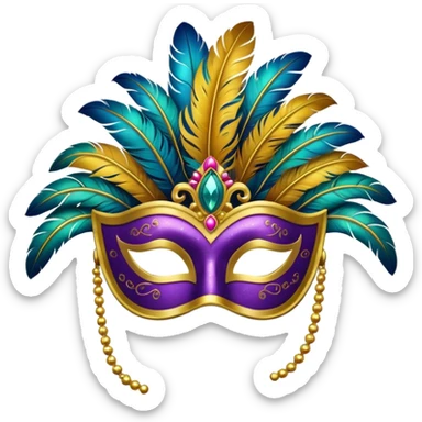 Antifaz de carnaval sticker