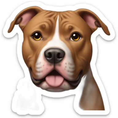 Pitt bull Brown sticker