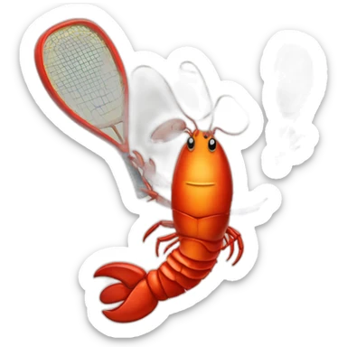 Lobster paddle tennis sticker