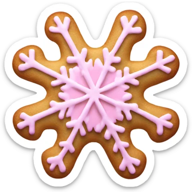 pink snowflake cookie  sticker