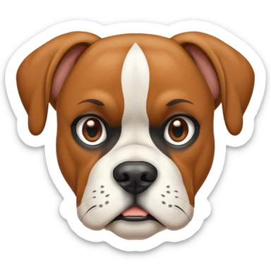 Boxer dog with floppy ears sticker