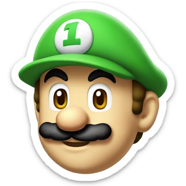 Luigi from Super Mario Bros sticker