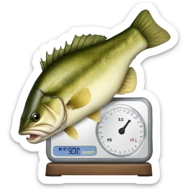 50 lb bass on scale sticker